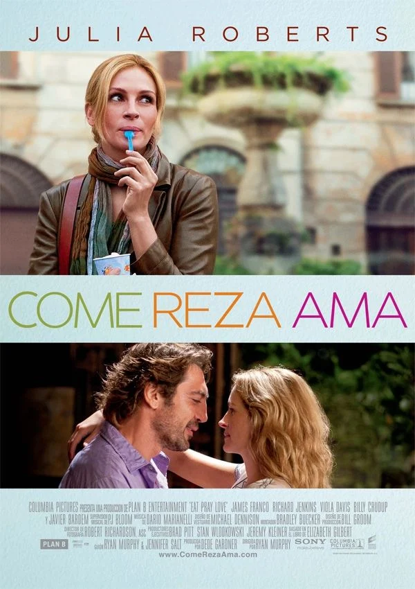 Portada de la pelicula Comer, Rezar, Amar.